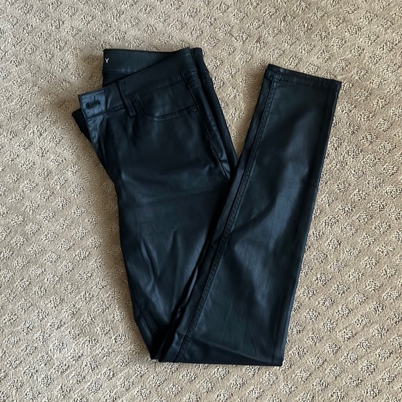 White House Black Market Denim - White House Black Market Black Coated Skinny Jean Long inseam